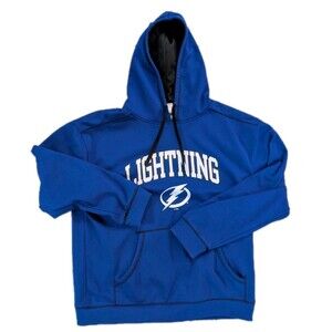 Tampa Bay Lightning NHL Pullover Hoodie Blue Men’s Large Logo Sweatshirt
